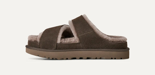 UGG Greenport Cross Strap Slide for Women Dense Smoke