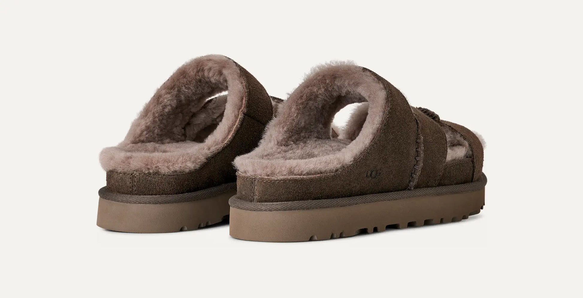 UGG Greenport Cross Strap Slide for Women Dense Smoke