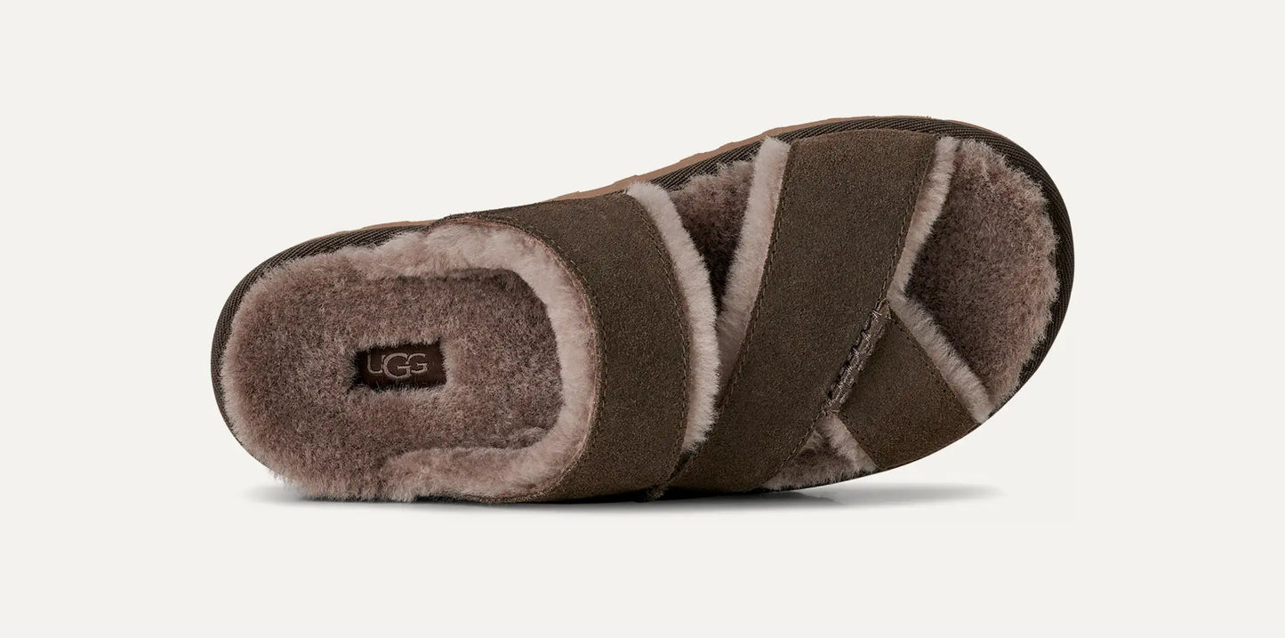 UGG Greenport Cross Strap Slide for Women Dense Smoke