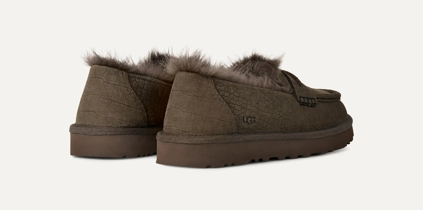 UGG Ellis Embossed Loafer for Women Dense Smoke