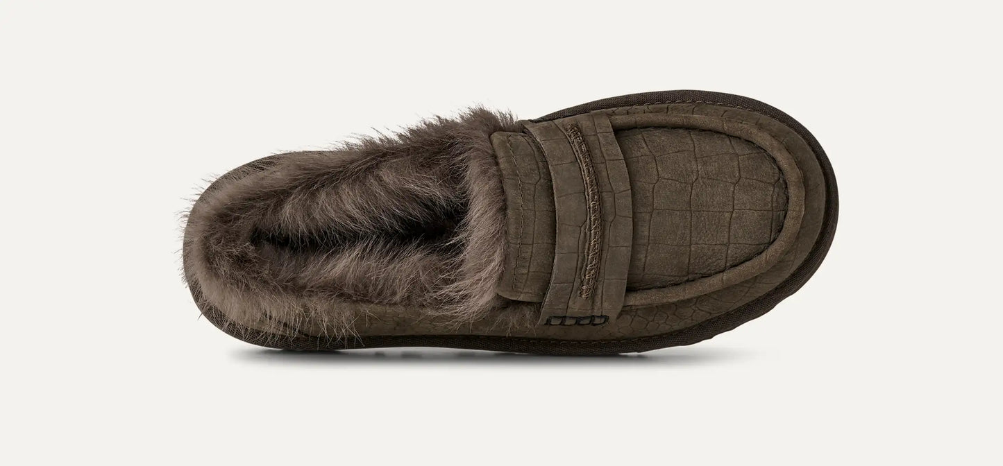 UGG Ellis Embossed Loafer for Women Dense Smoke