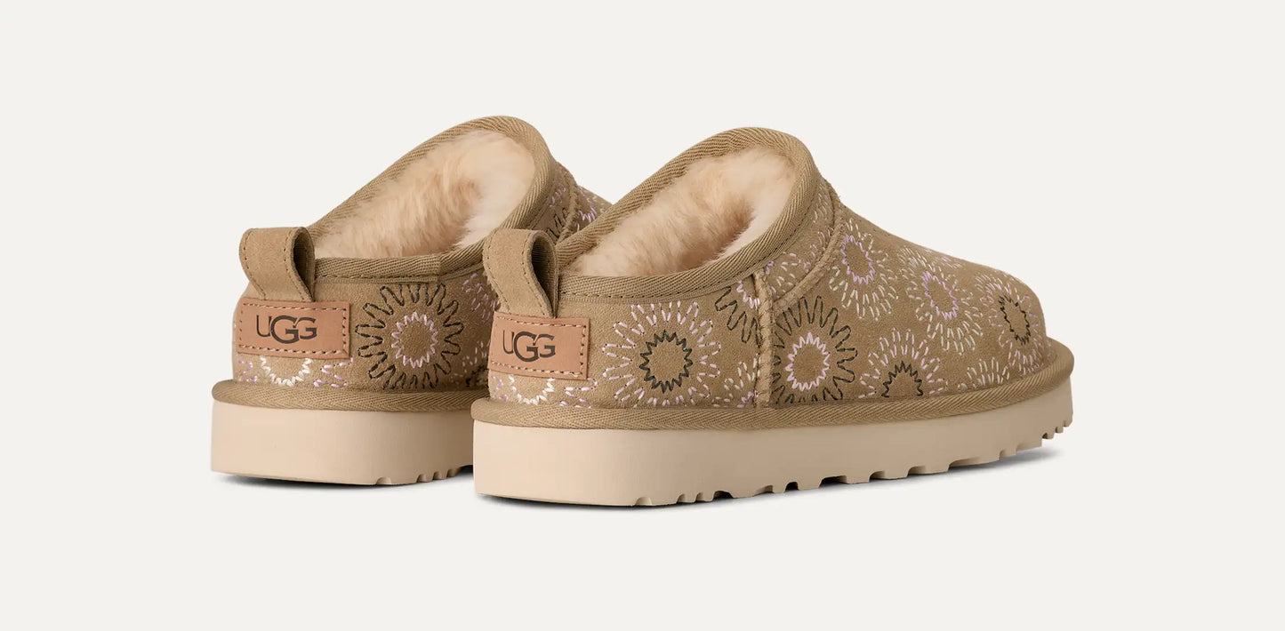 UGG Classic Micro Sun Stitch Boot for Women Mustard Seed