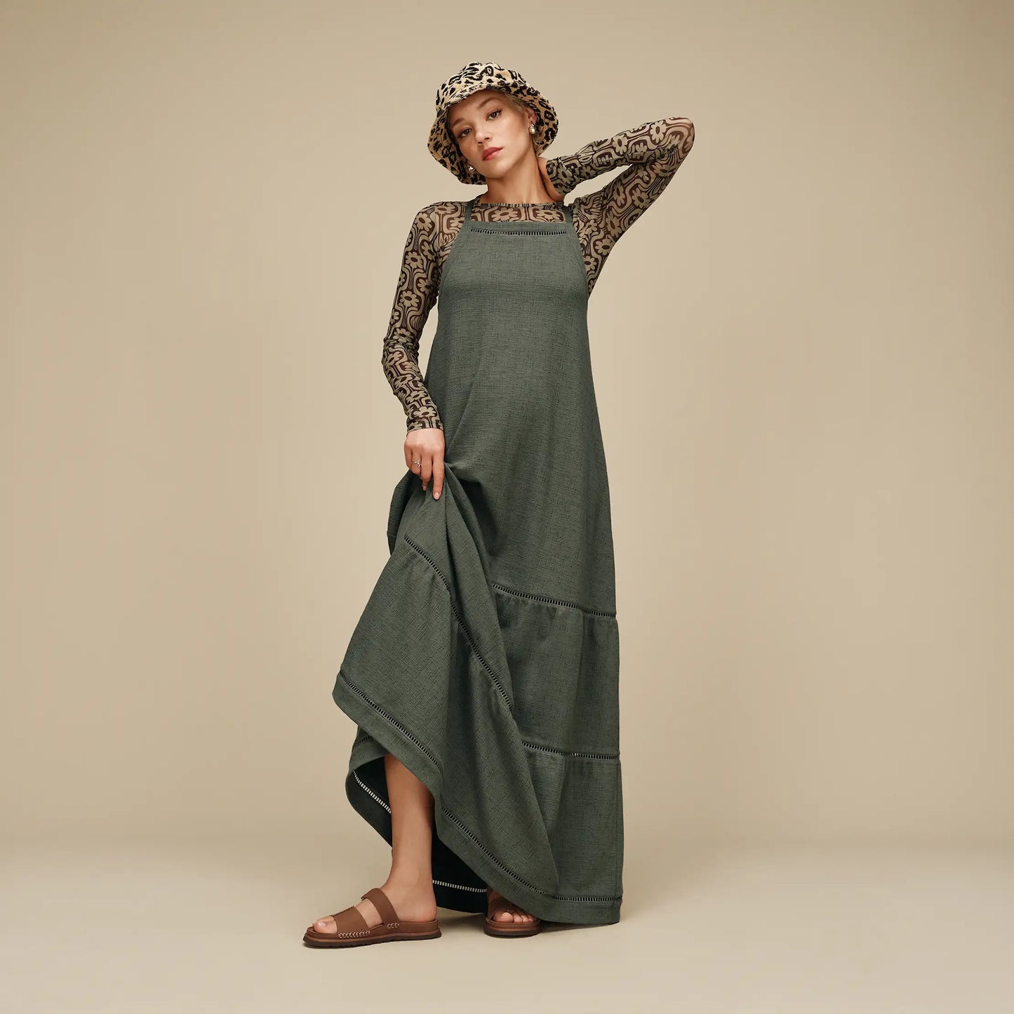 UGG Clarinda Dress for Women Green Grey