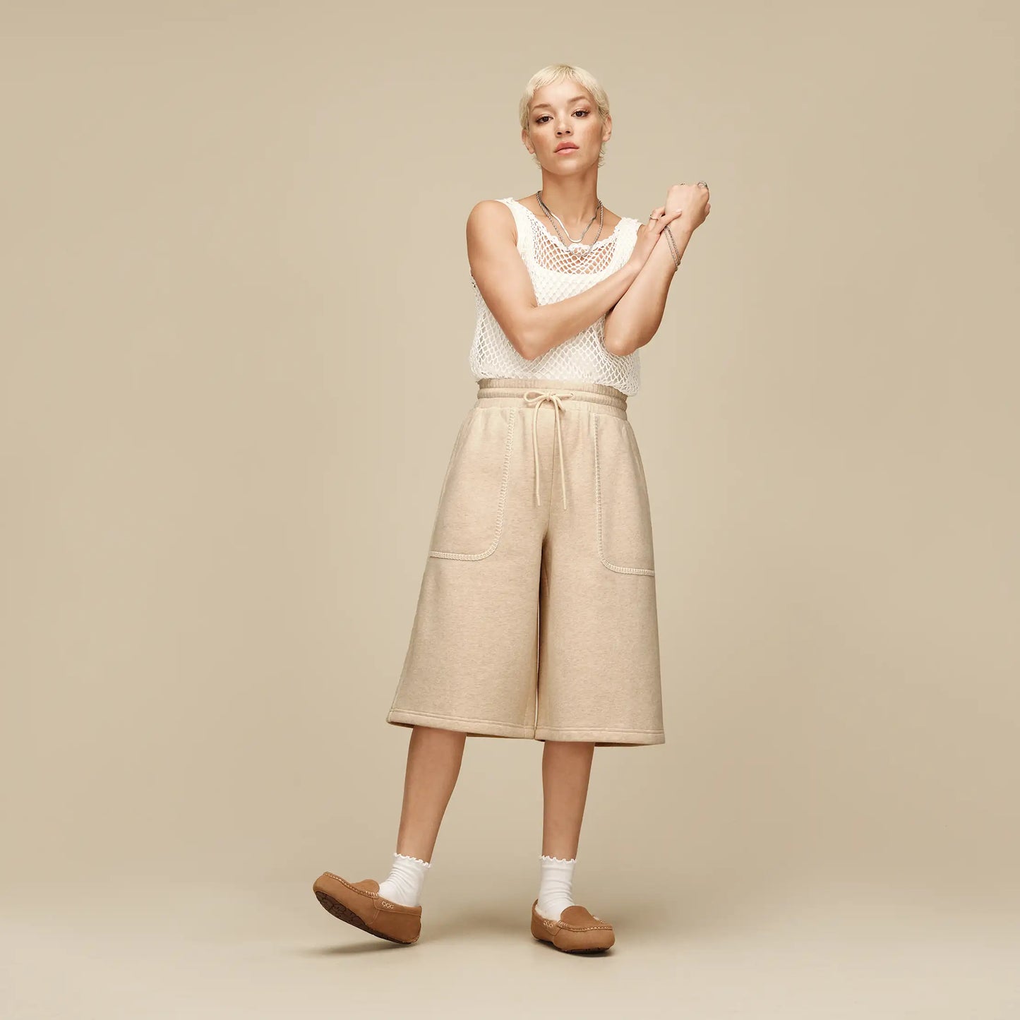 UGG Classic Bermuda Short for Women Sand Heather