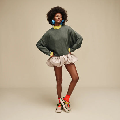 UGG Hayvie Crewneck for Women Green Grey