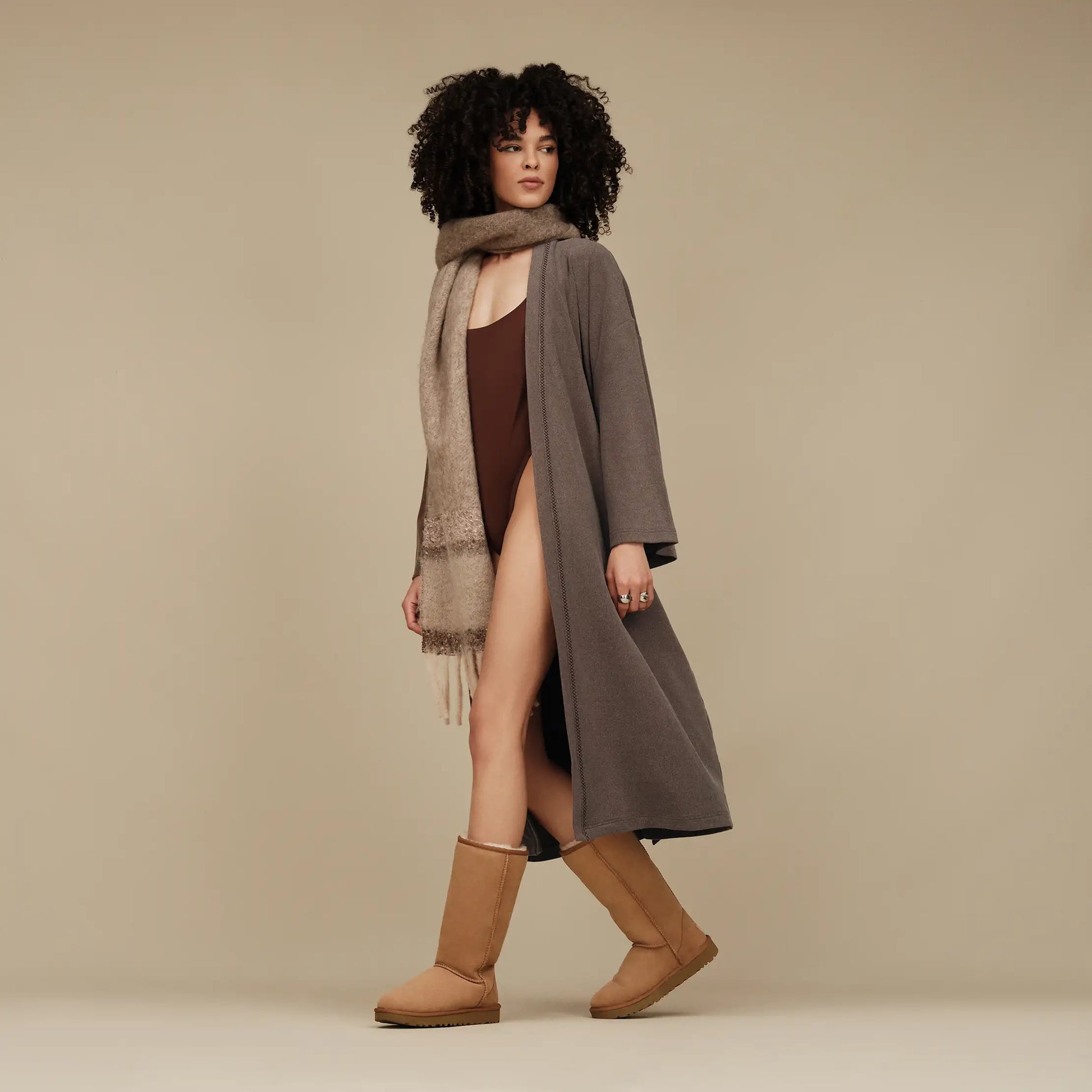 UGG Theron Robe for Men Oyster Brown