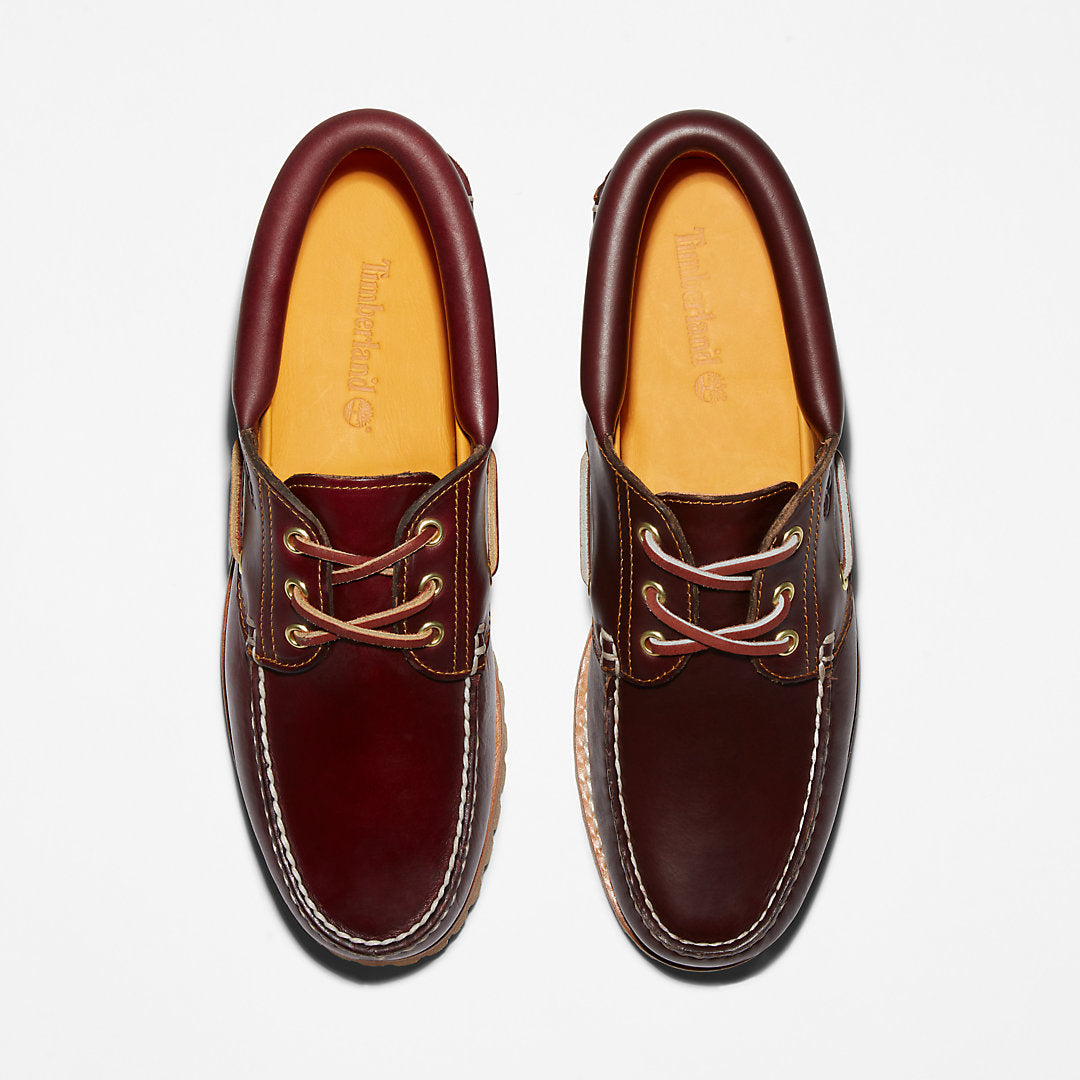 Timberland® Authentic 3-Eye Boat Shoe for Men in Burgundy Timberland Outlet