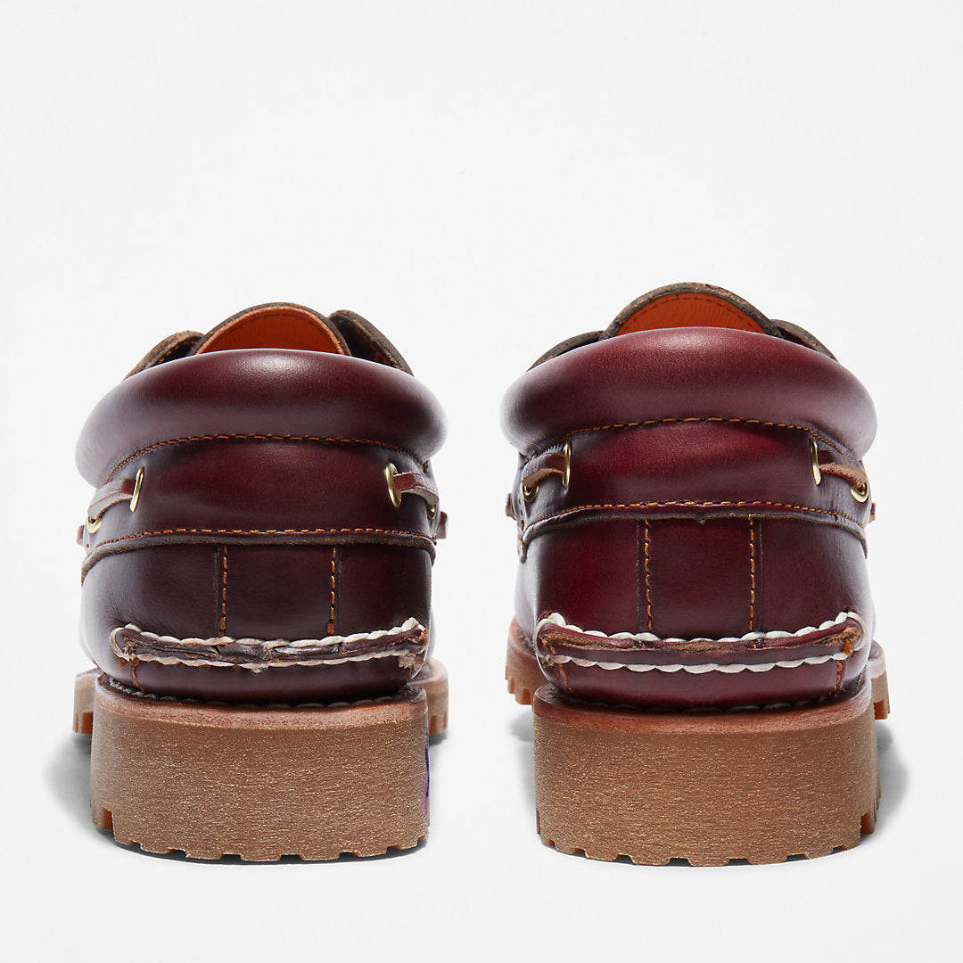 Timberland® Authentic 3-Eye Boat Shoe for Men in Burgundy Timberland Outlet