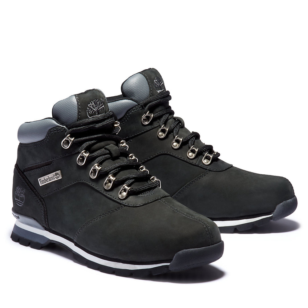 Splitrock Nubuck Mid Hiker for Men in Black/Silver Timberland Discount