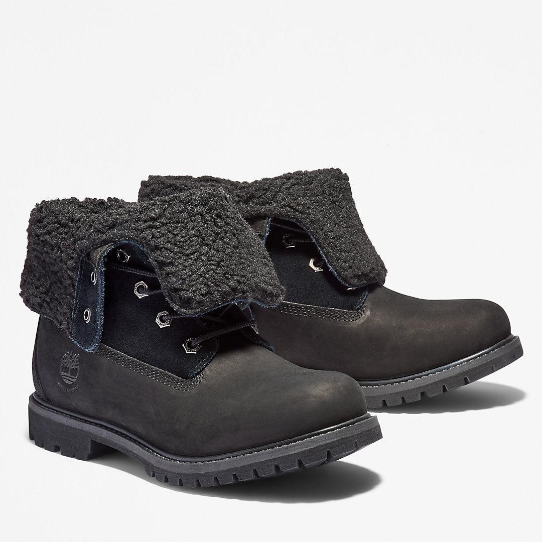 Timberland® Authentic Fold-over Boot for Women in Black Timberland On Sale