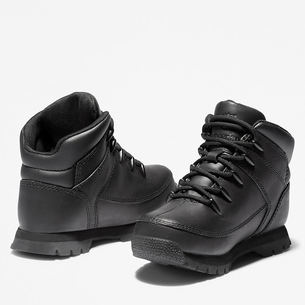 Euro Sprint Full-grain Mid Hiker for Junior in Black Timberland Sale