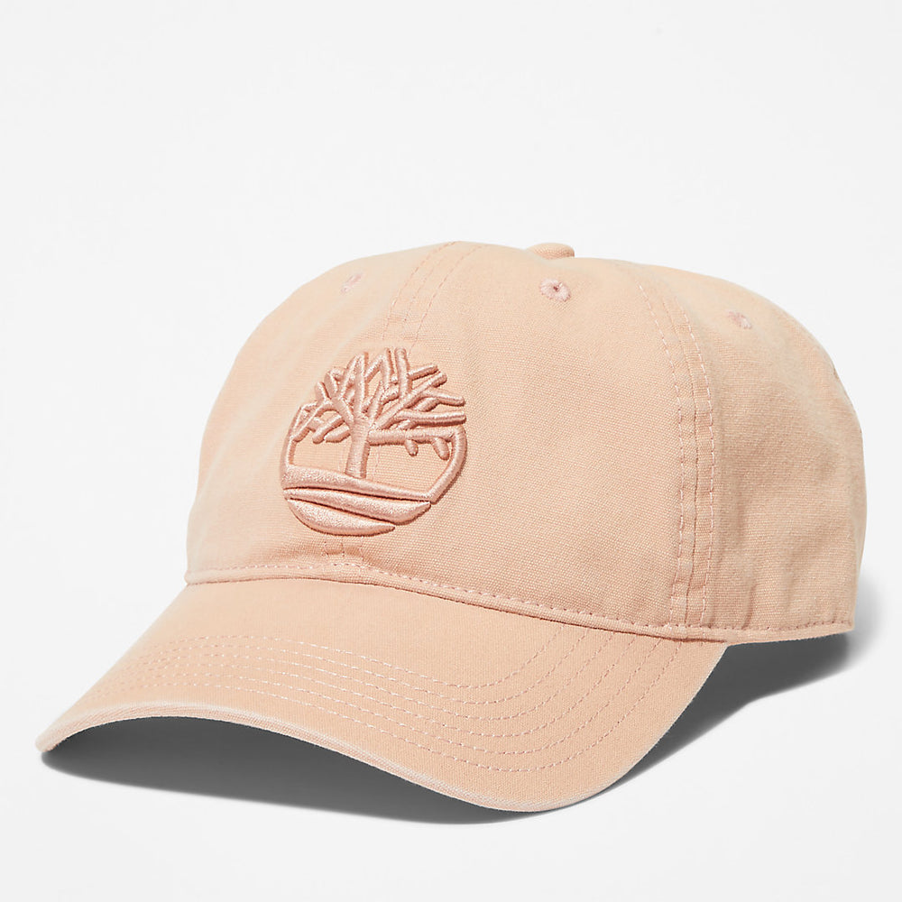 Soundview Cotton Canvas Baseball Cap for Men in Pink Timberland For Sale