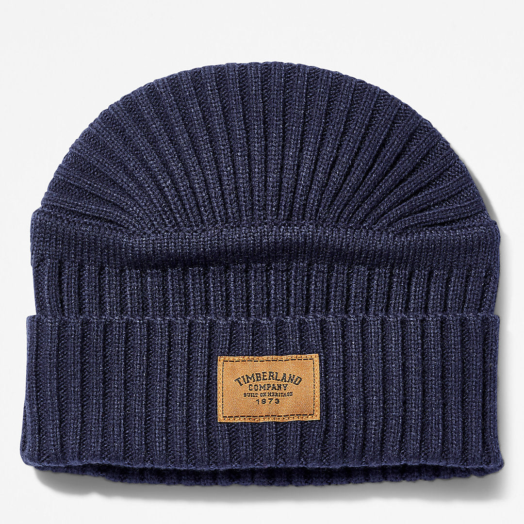 Gulf Beach Ribbed Beanie for Men in Navy Timberland Outlet