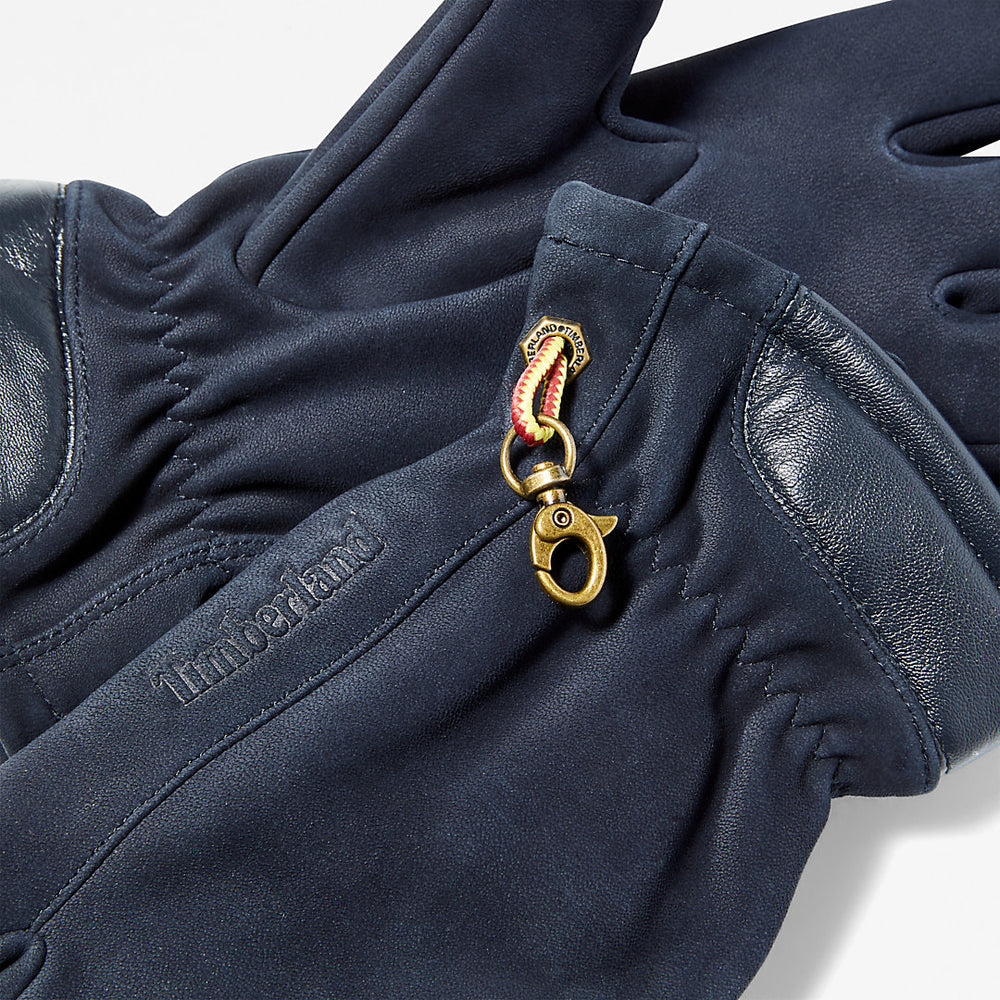 Winter Hill Leather Gloves for Men in Navy Timberland On Sale