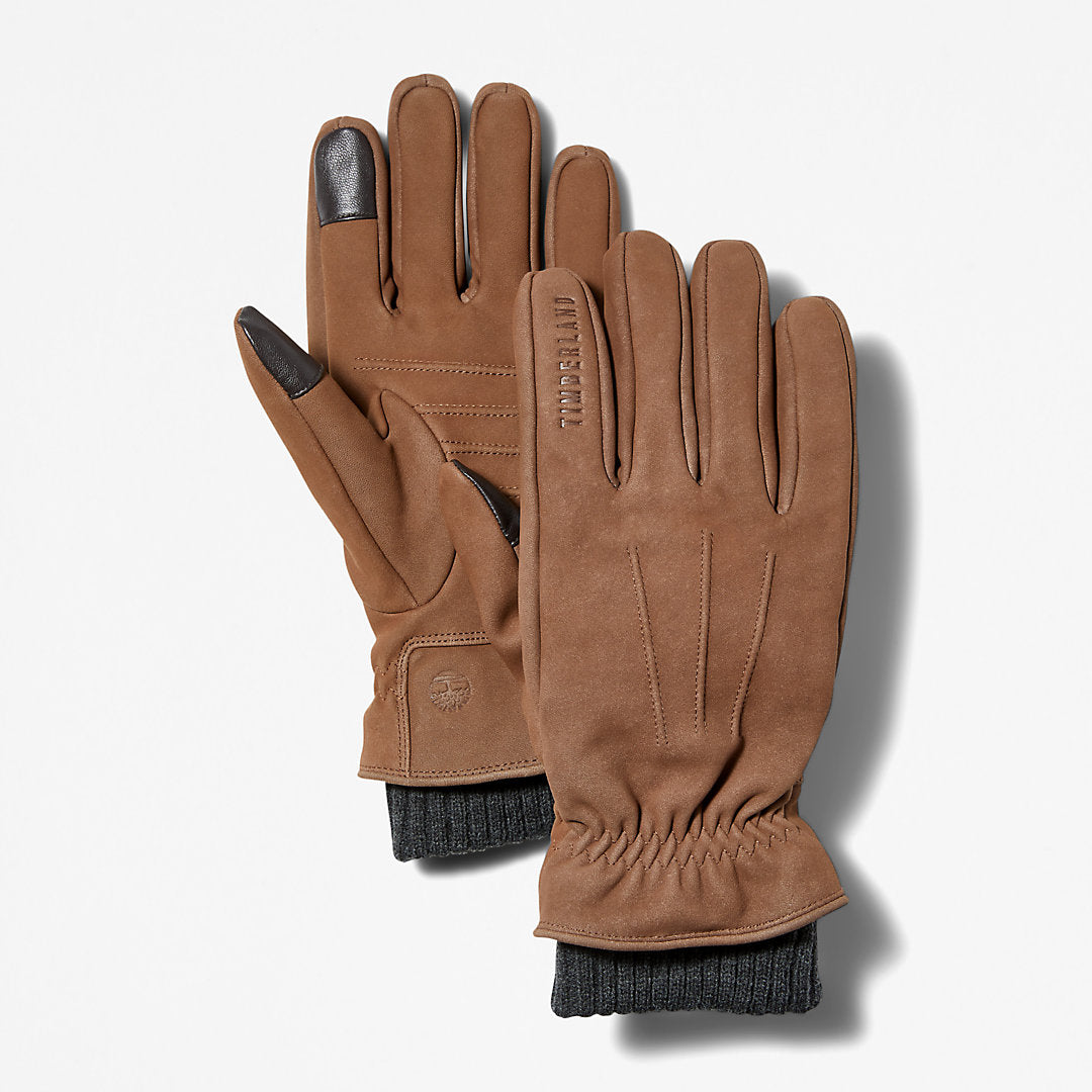 Knit-cuff Leather Gloves for Men in Brown Timberland Discount