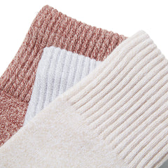 Three Pack Marled Crew Socks Gift Box for Women in Pink Timberland US