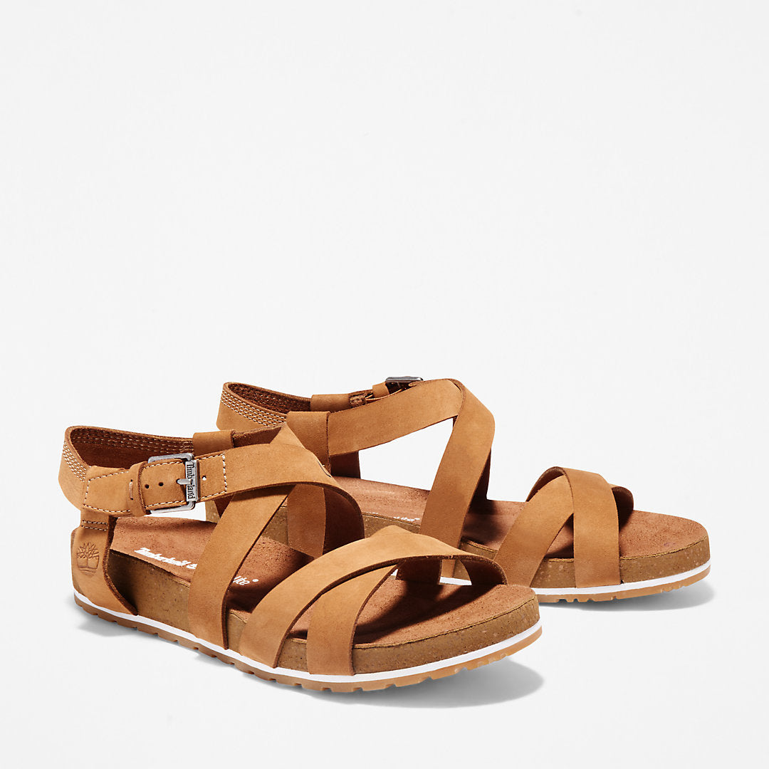 Malibu Waves Ankle Strap Sandal for Women in Brown Timberland For Sale