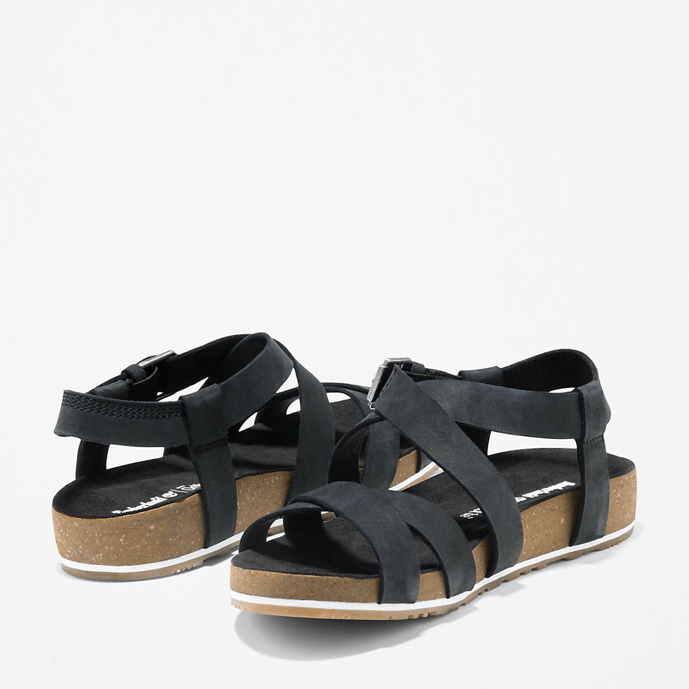 Malibu Waves Ankle Strap Sandal for Women in Black Timberland Outlet