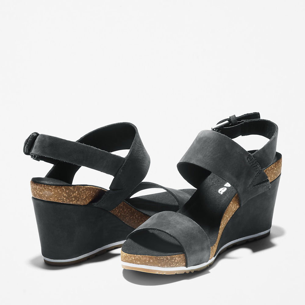 Capri Sunset Wedge Sandal for Women in Black Timberland Online