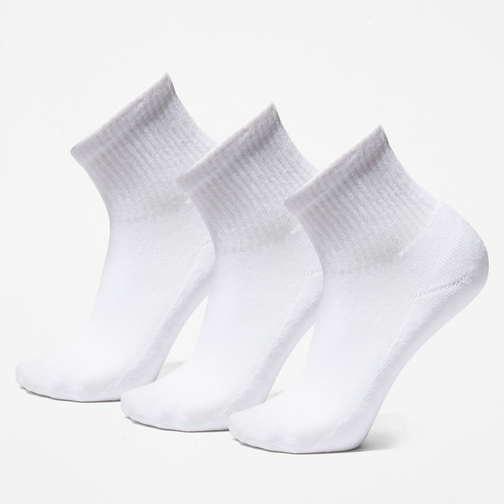 Stratham 3-Pack Quarter-length Sport Socks for Men in White Timberland On Sale