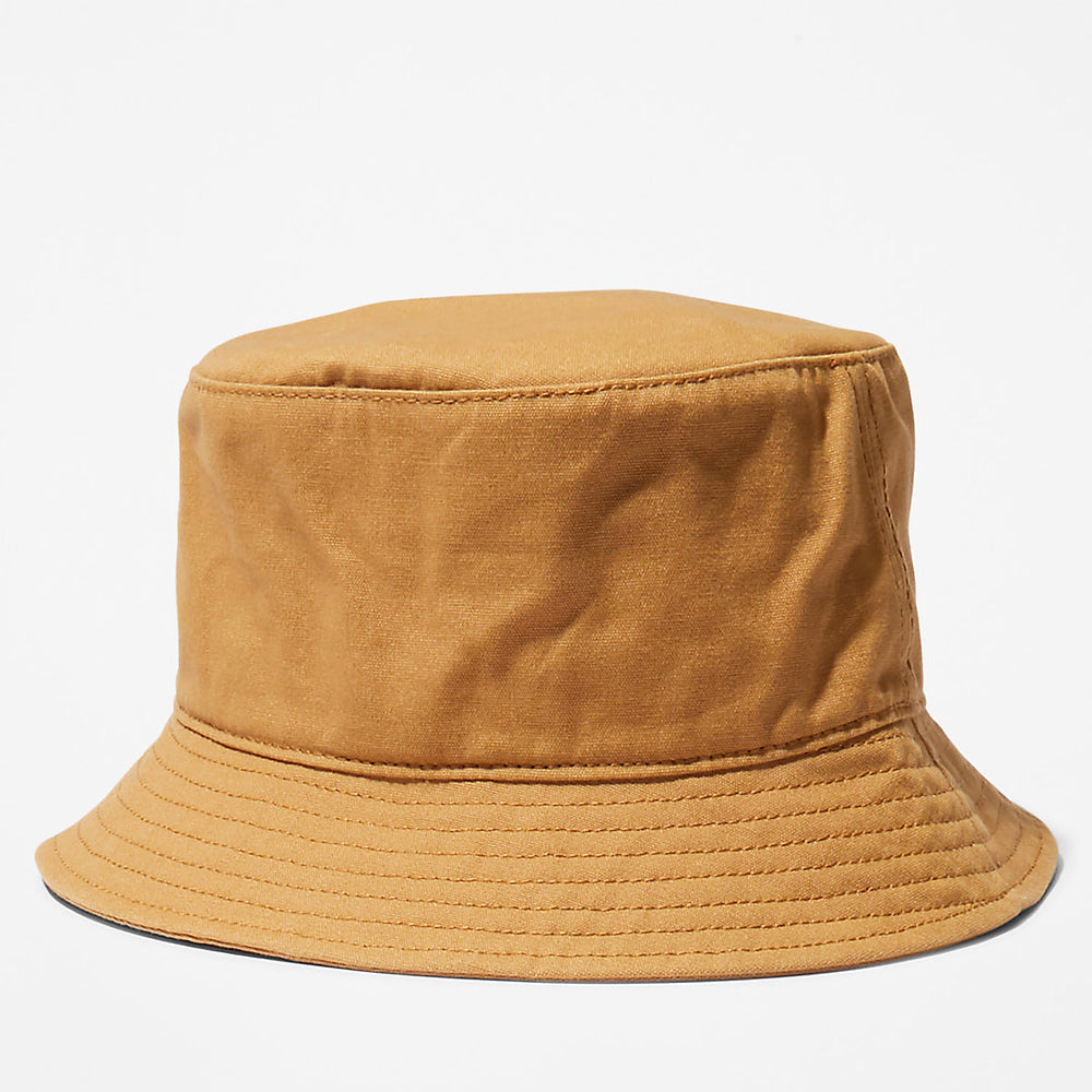 Cotton Canvas Bucket Hat for Men in Yellow Timberland US