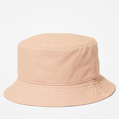 Cotton Canvas Bucket Hat for Men in Pink Timberland On Sale