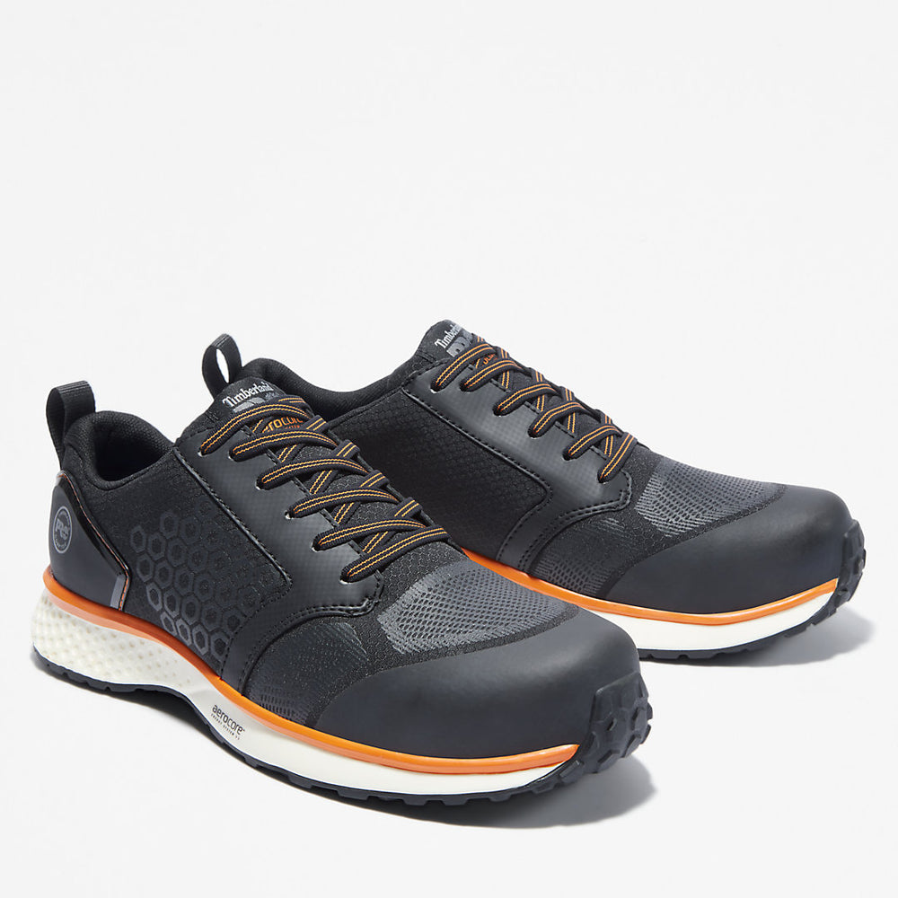 Timberland PRO® Reaxion Work Shoe for Men in Black/Orange Timberland On Sale