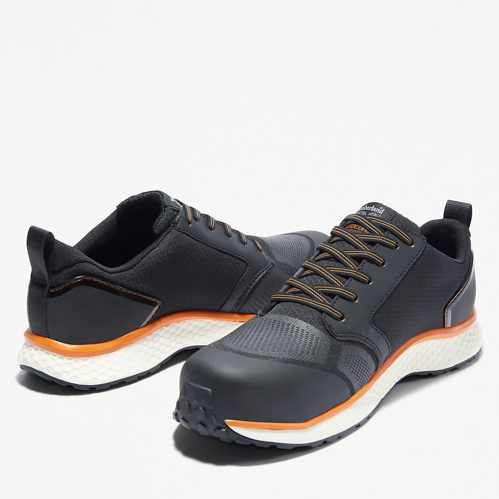 Timberland PRO® Reaxion Work Shoe for Men in Black/Orange Timberland On Sale