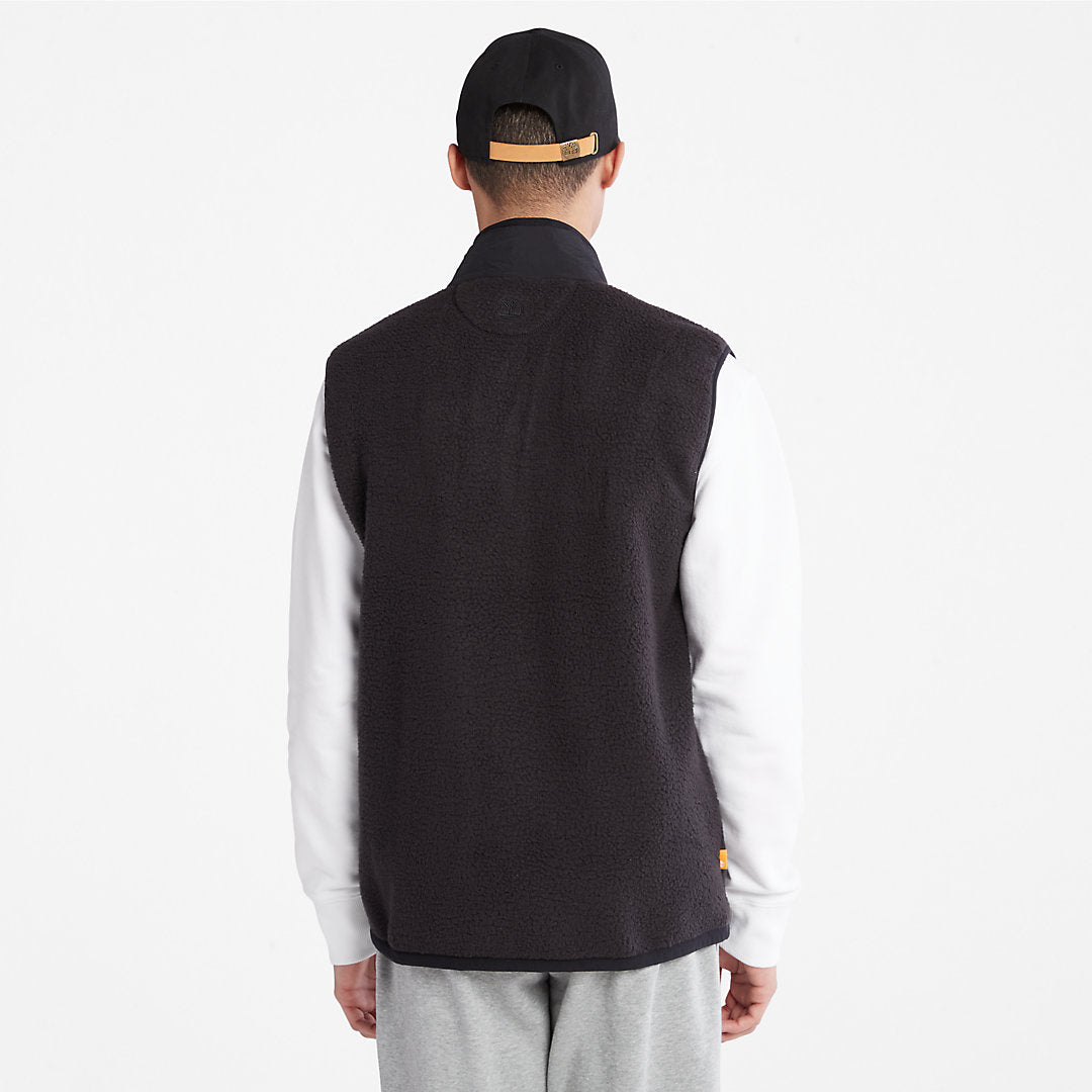 High-Pile Fleece Gilet for Men in Black Timberland US