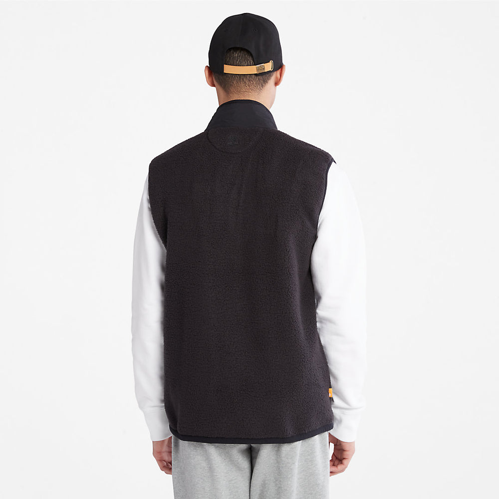 High-Pile Fleece Gilet for Men in Black Timberland US