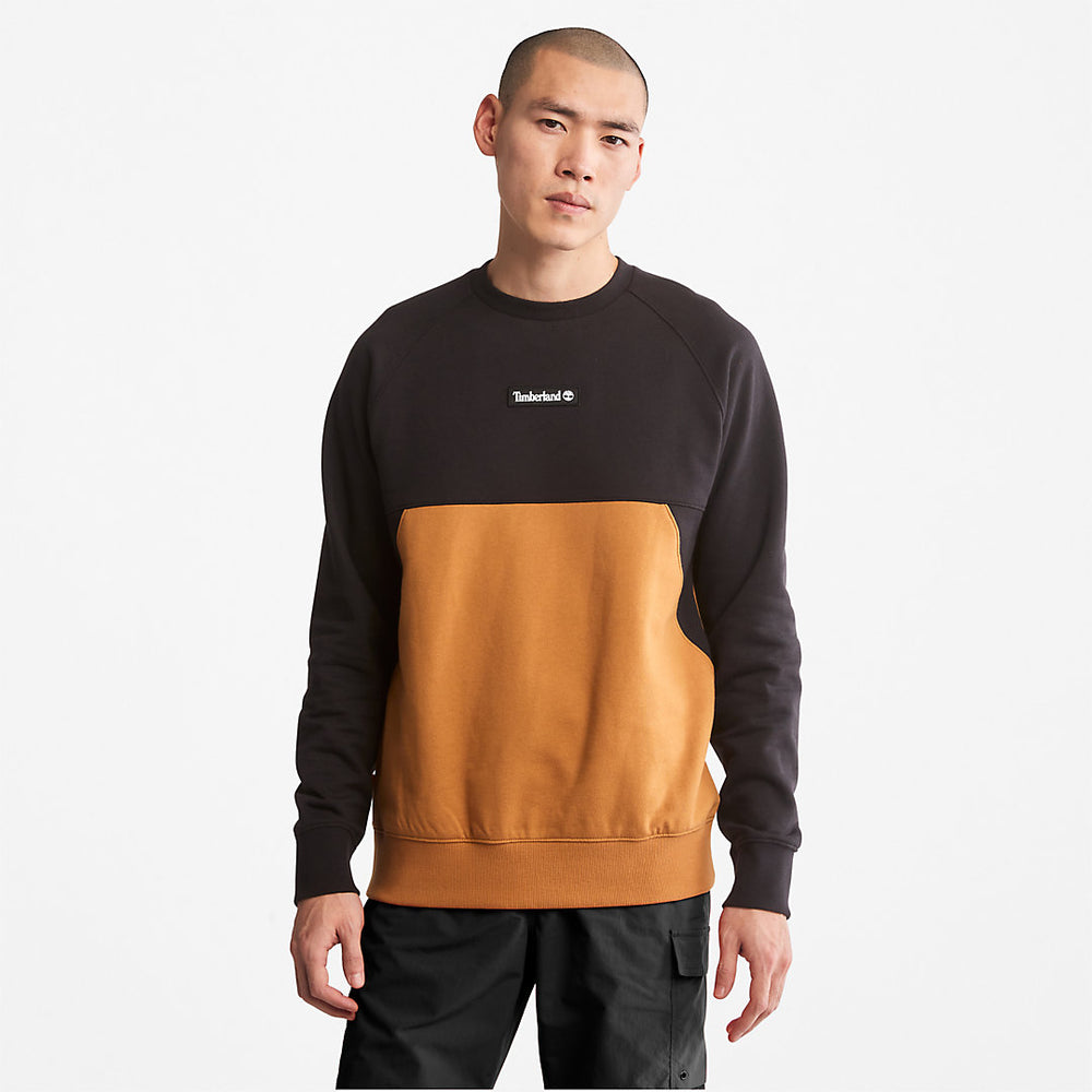 Cut-and-Sew Sweatshirt for Men in Black Timberland On Sale