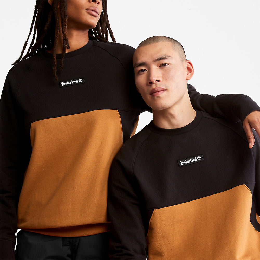 Cut-and-Sew Sweatshirt for Men in Black Timberland On Sale