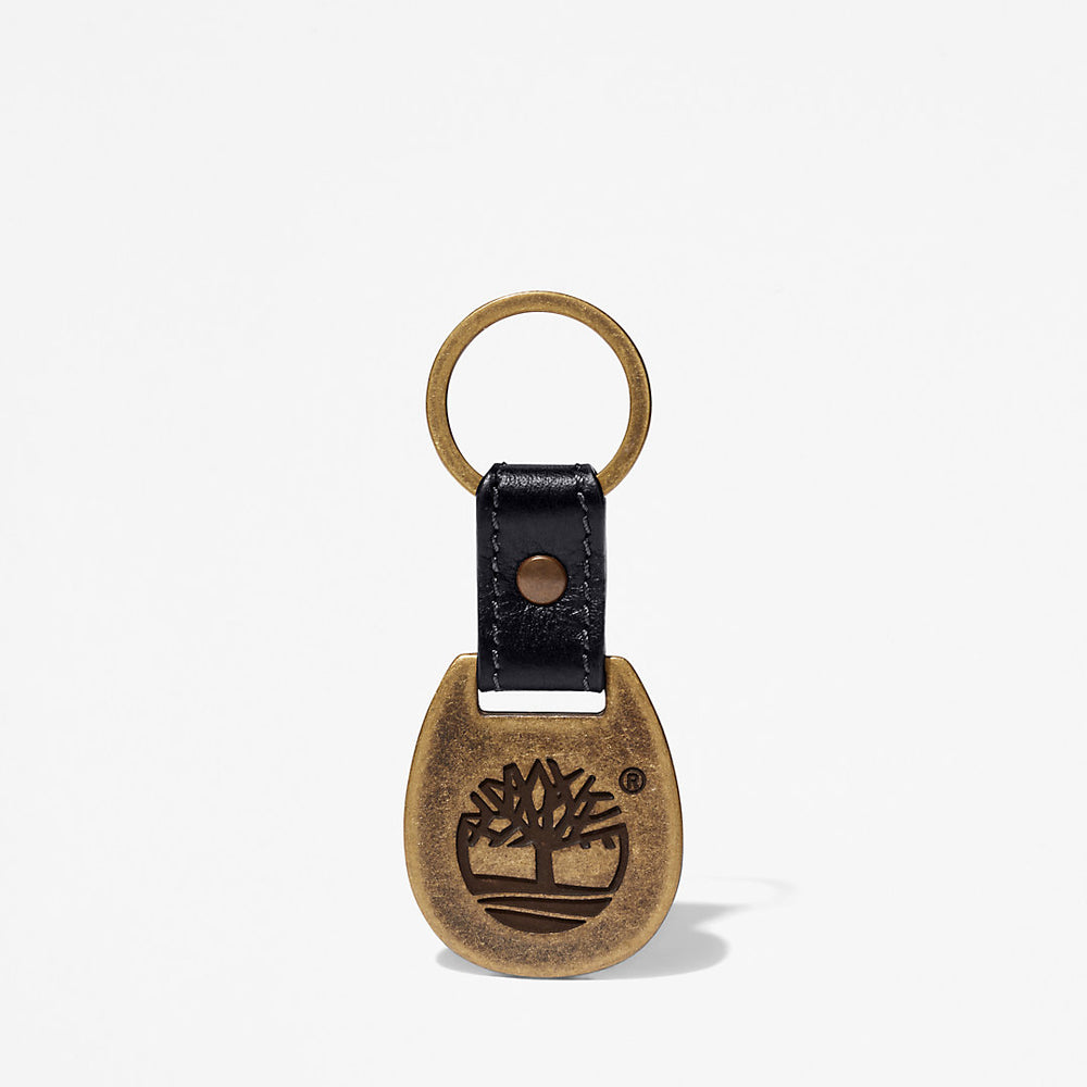Leather Card Holder & Keyring Gift Set in Black Timberland For Sale
