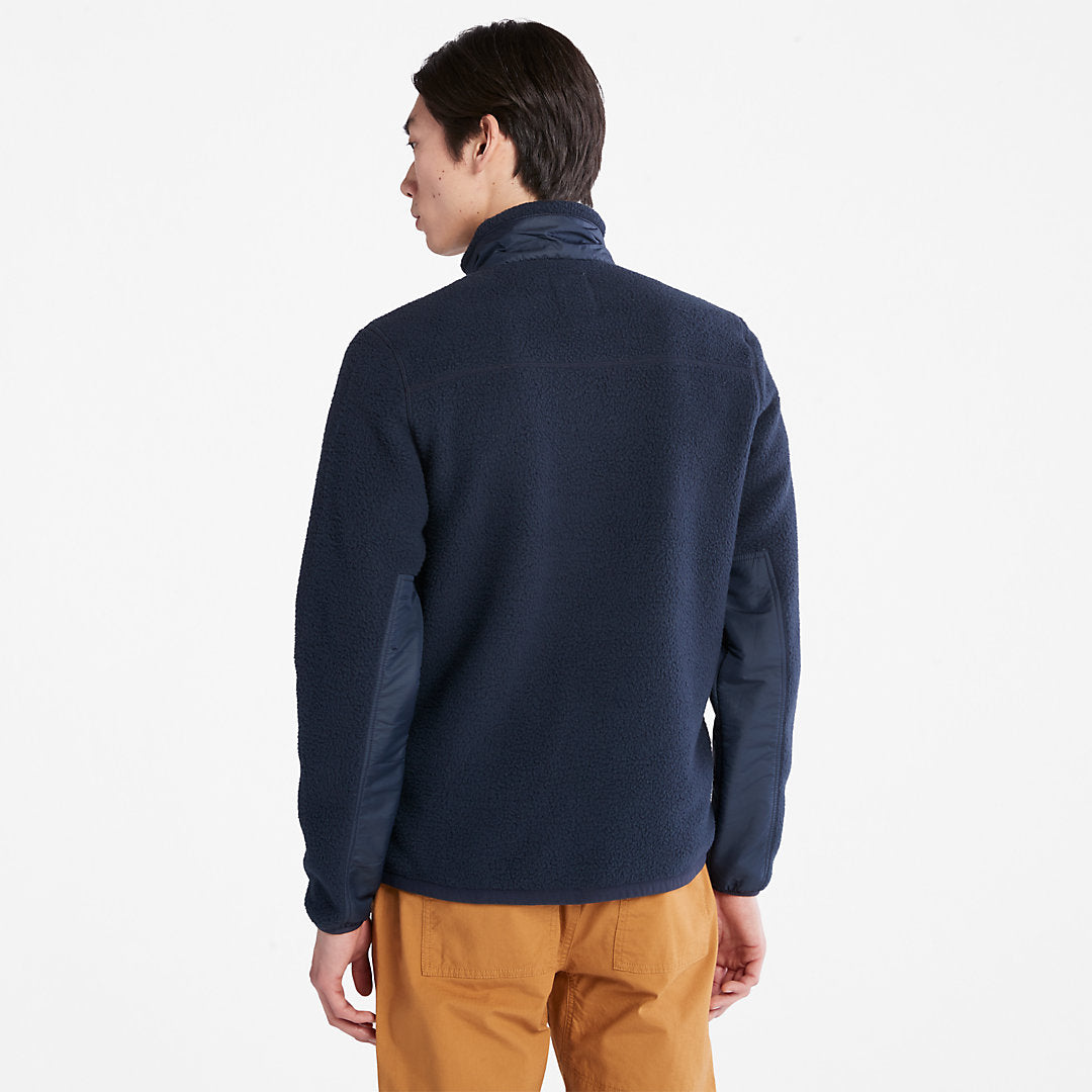 Sherpa Fleece Jacket for Men in Navy Timberland For Sale