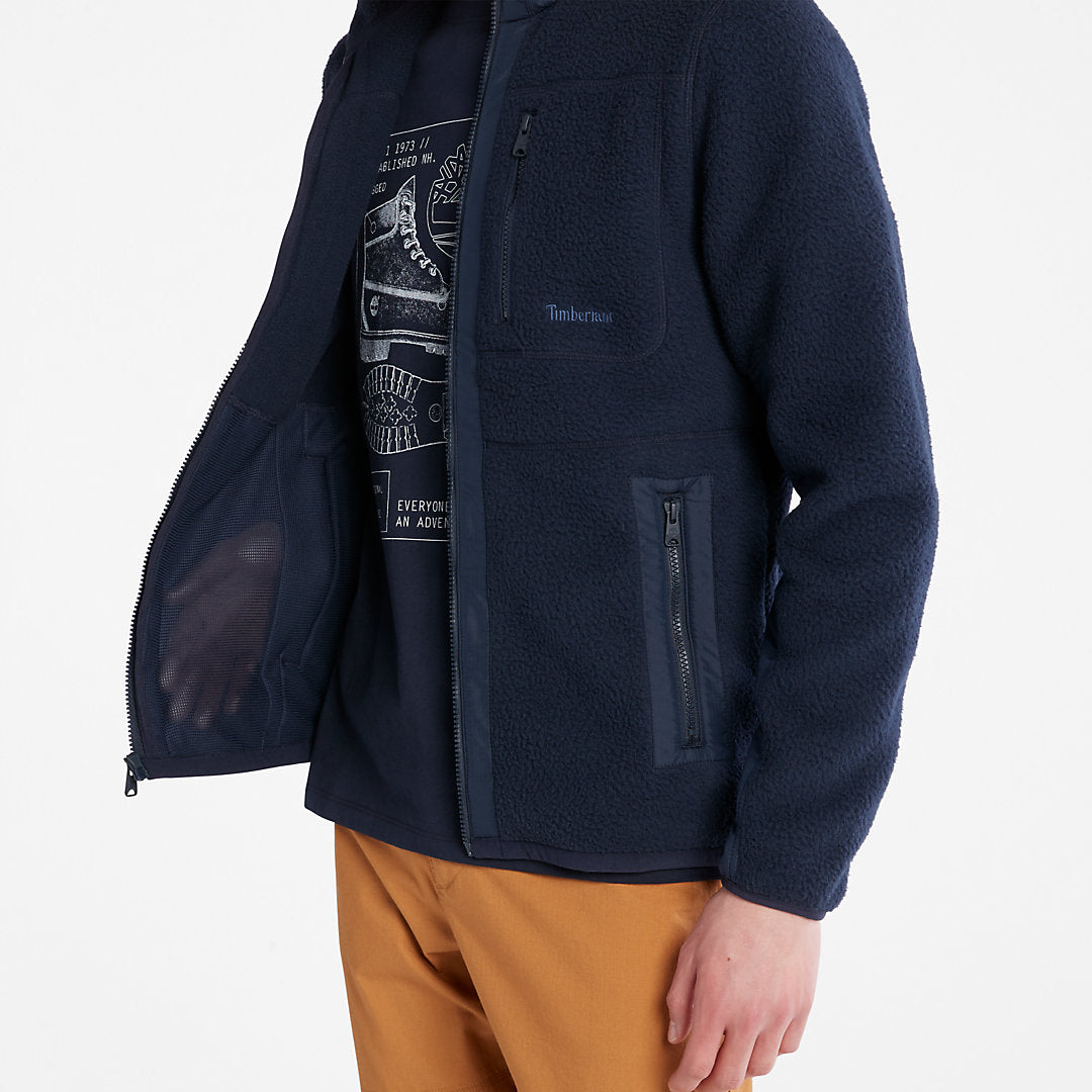Sherpa Fleece Jacket for Men in Navy Timberland For Sale