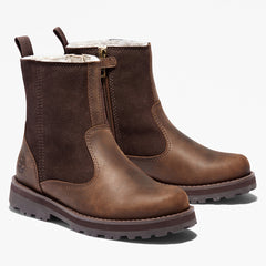 Courma Kid Lined Boot for Youth in Dark Brown Timberland US