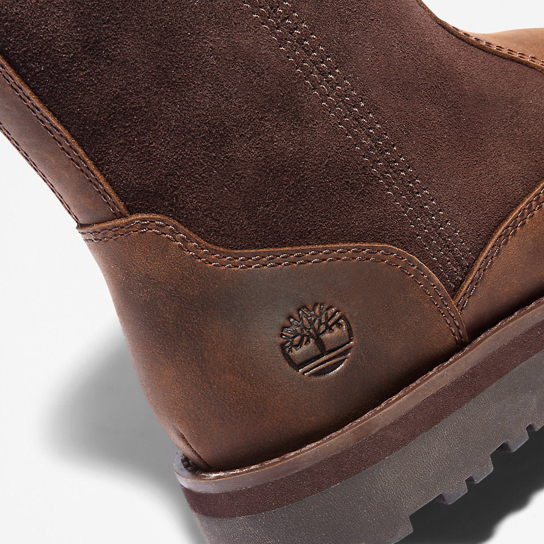 Courma Kid Lined Boot for Youth in Dark Brown Timberland US
