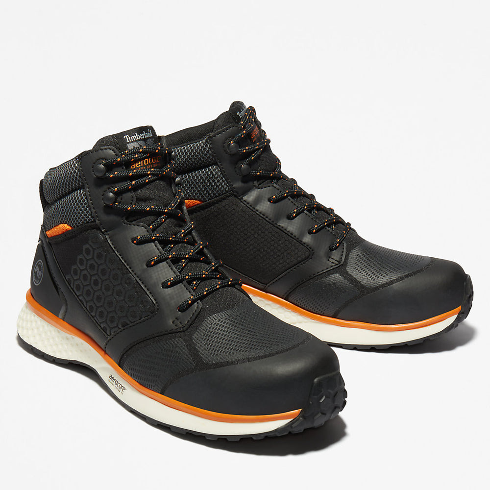 Timberland PRO® Reaxion Work Boot for Men in Black/Orange Timberland Sale
