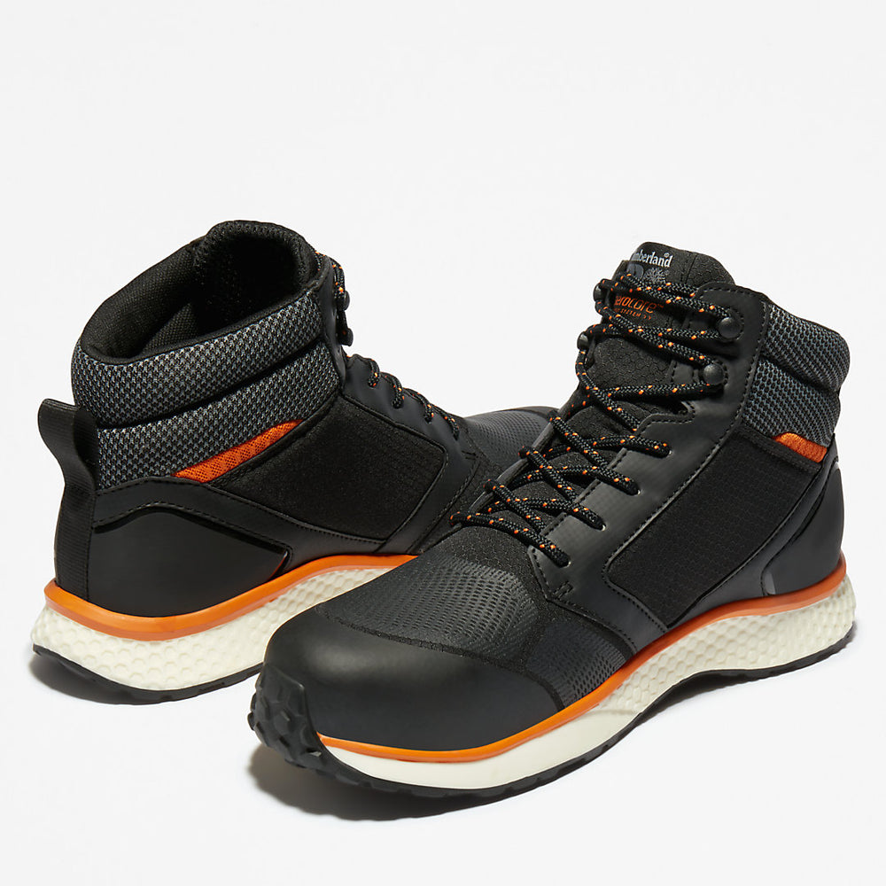 Timberland PRO® Reaxion Work Boot for Men in Black/Orange Timberland Sale