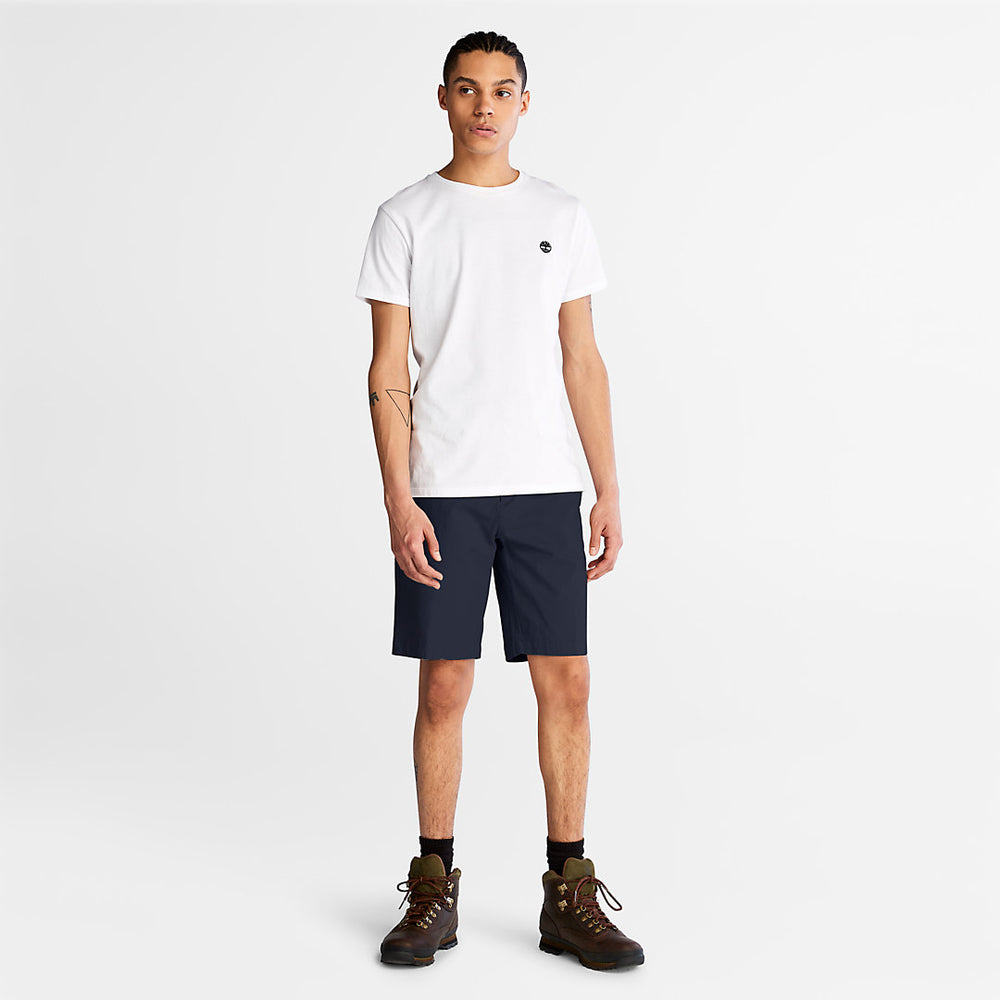 Cotton and Linen-Blend Shorts for Men in Navy Timberland Outlet