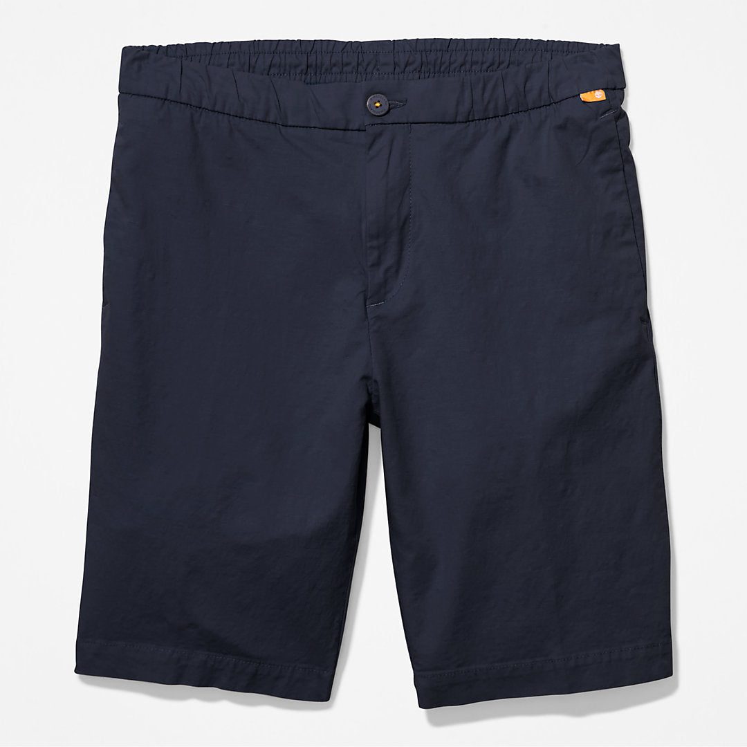Cotton and Linen-Blend Shorts for Men in Navy Timberland Outlet