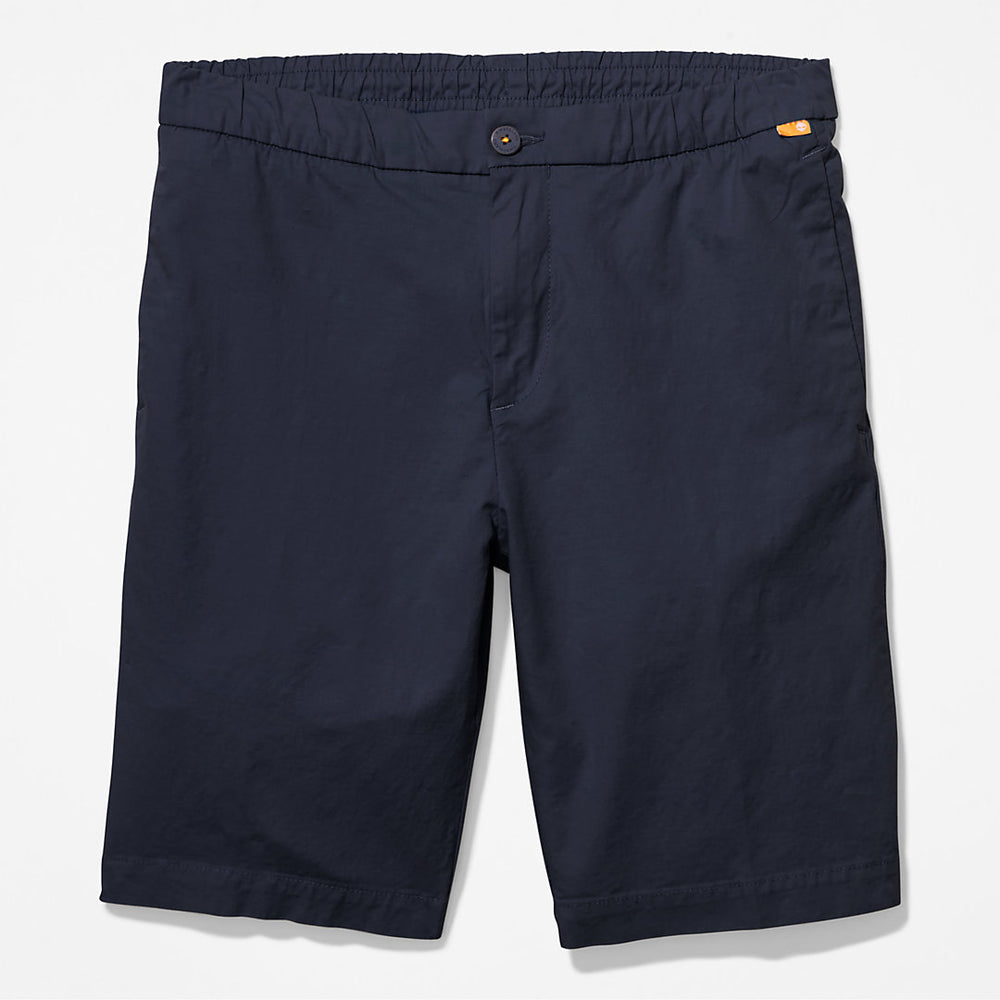 Cotton and Linen-Blend Shorts for Men in Navy Timberland Outlet