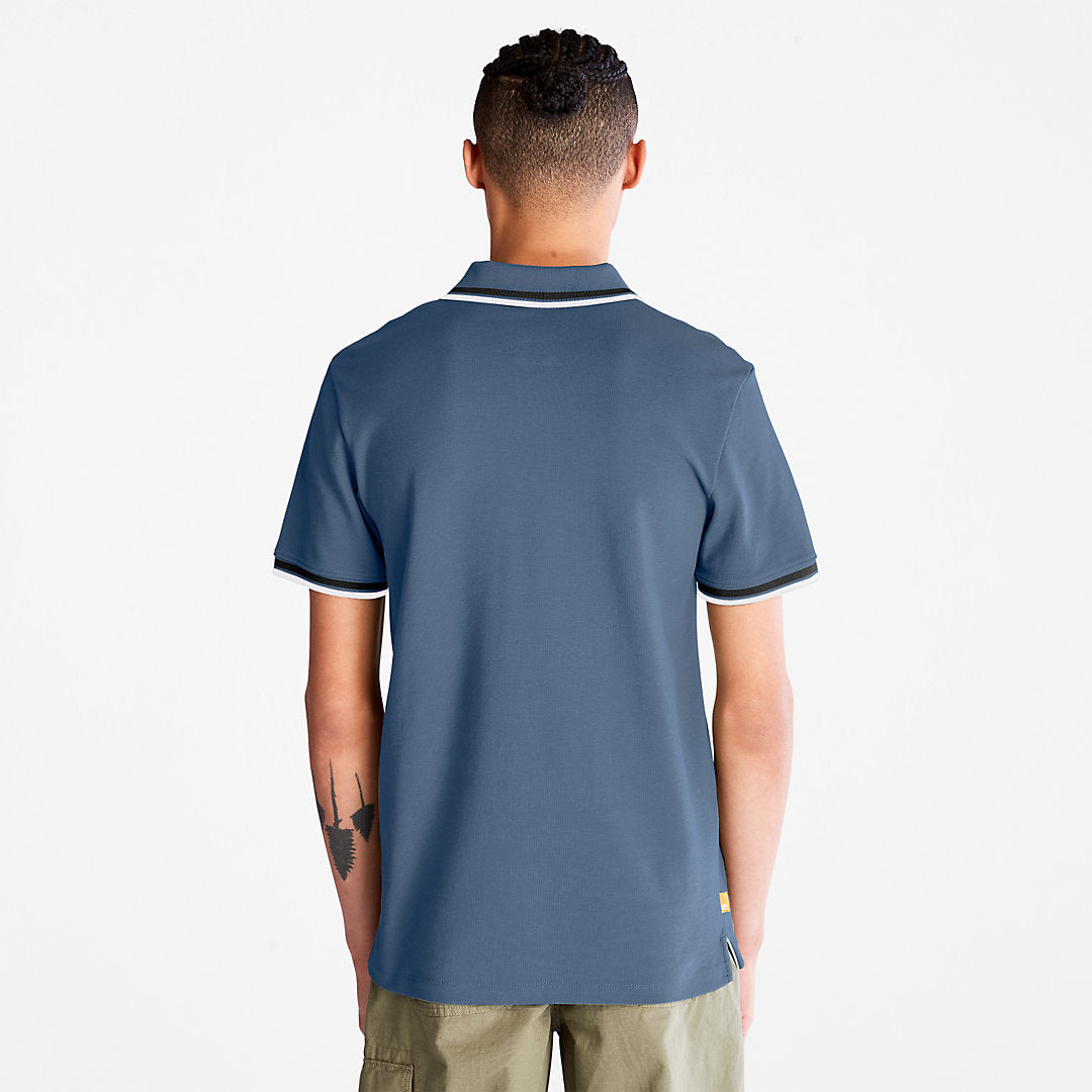Millers River Tipped Polo Shirt for Men in Blue Timberland For Sale