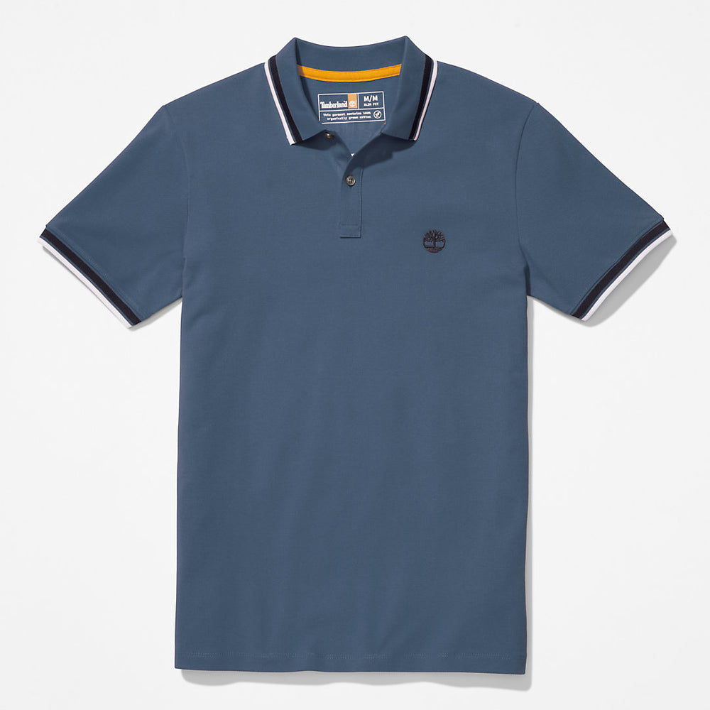 Millers River Tipped Polo Shirt for Men in Blue Timberland For Sale
