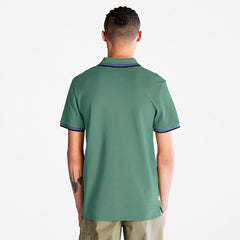 Millers River Tipped Polo Shirt for Men in Green Timberland Outlet