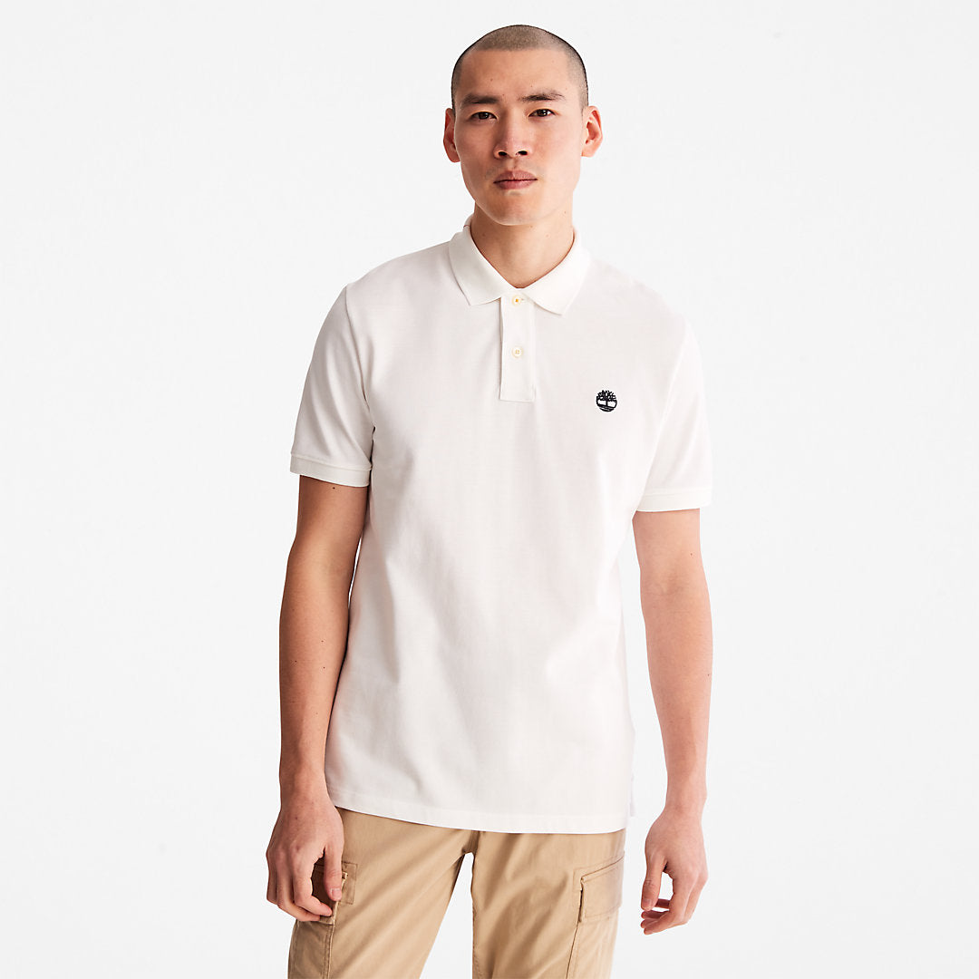 Millers River Pique Polo Shirt for Men in White Timberland Sale