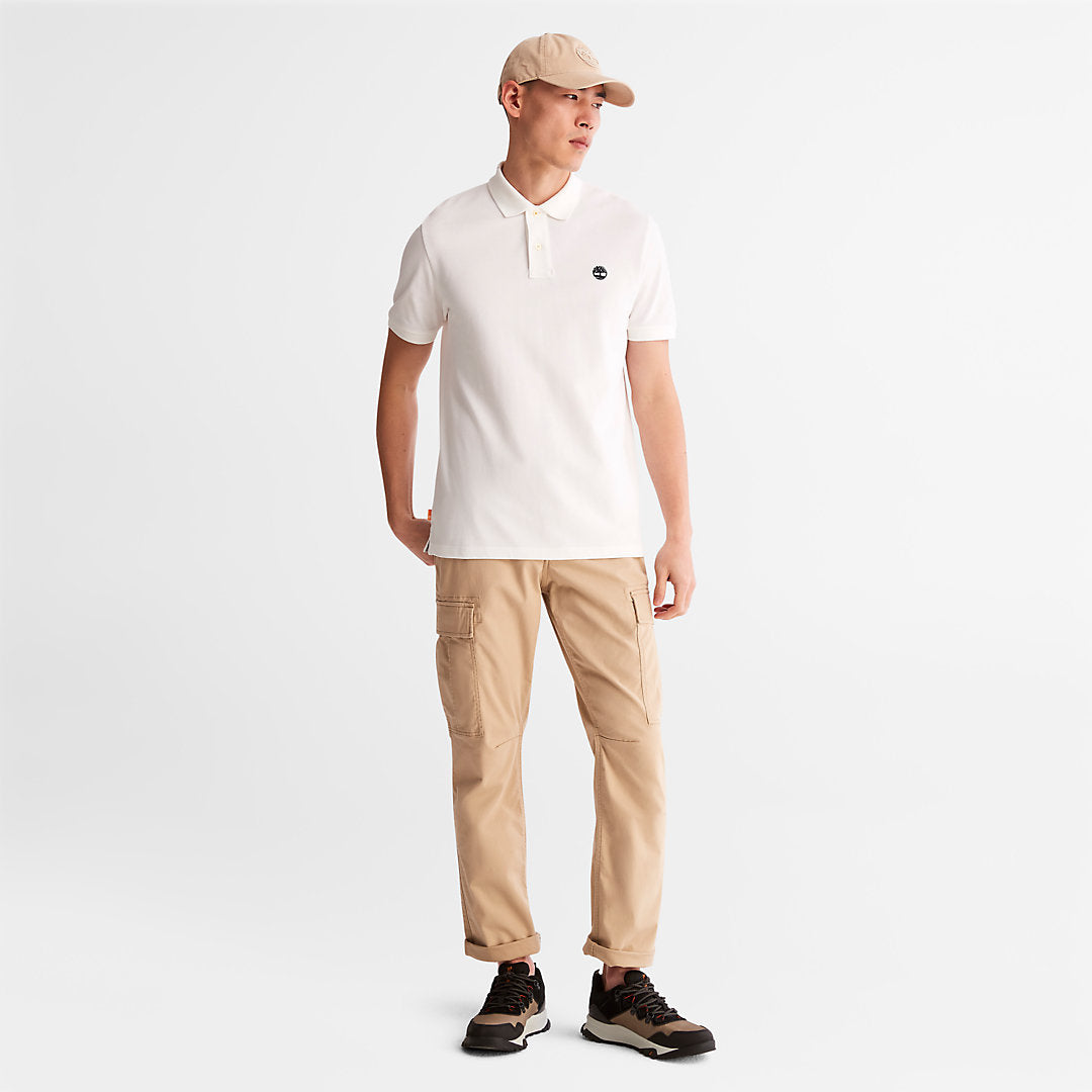 Millers River Pique Polo Shirt for Men in White Timberland Sale