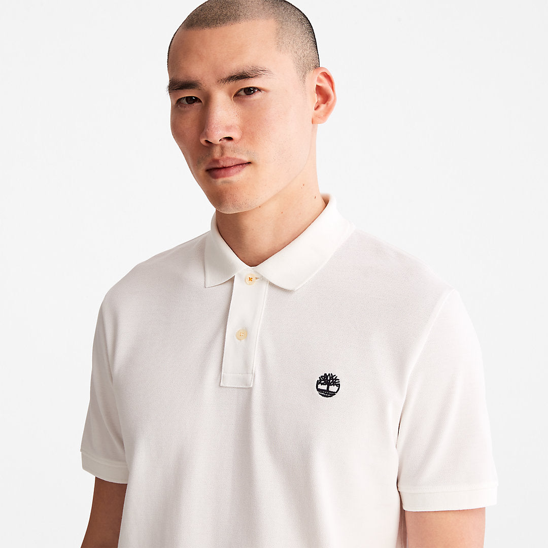 Millers River Pique Polo Shirt for Men in White Timberland Sale