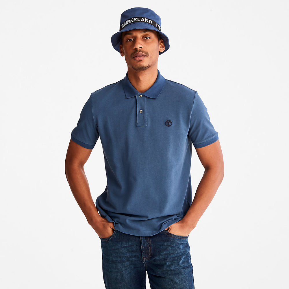 Millers River Pique Polo Shirt for Men in Blue Timberland Discount