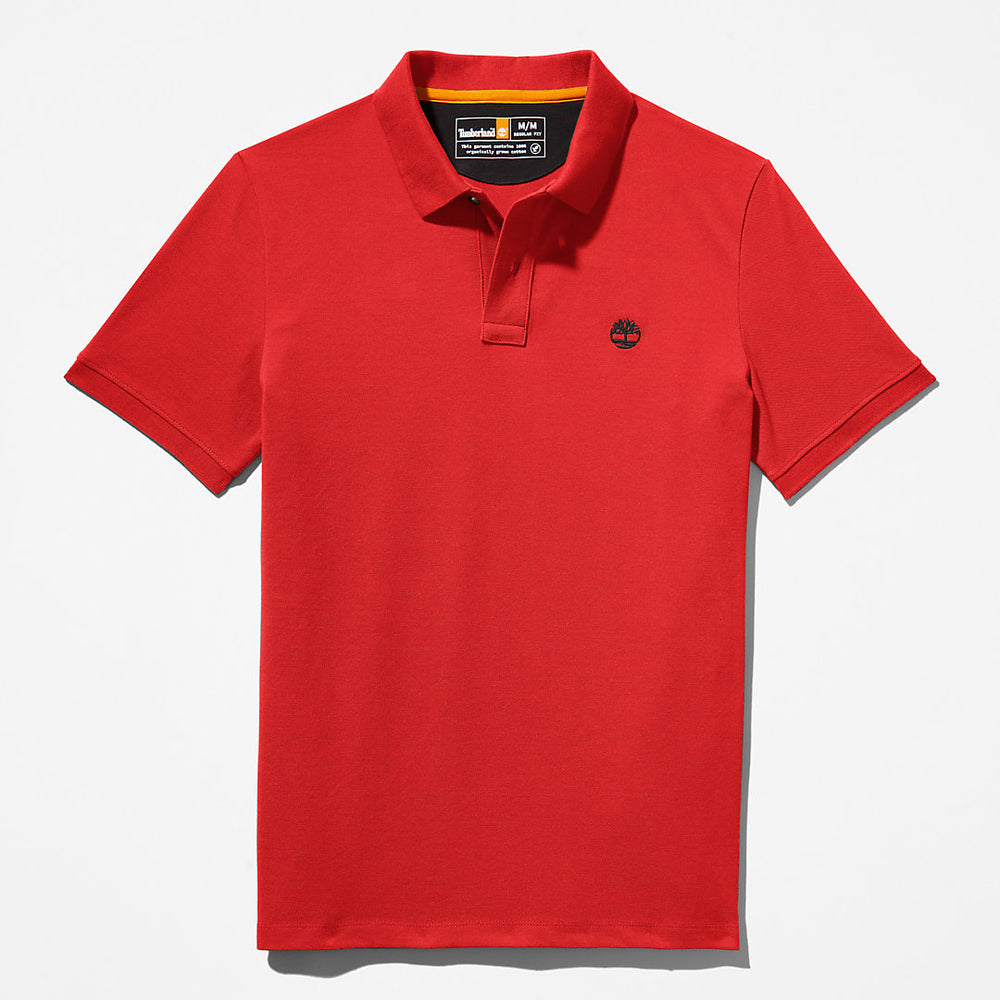Millers River Pique Polo Shirt for Men in Red Timberland Sale